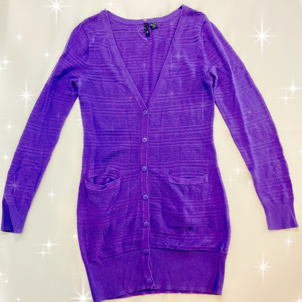 Purple Longline Cardigan ✔️